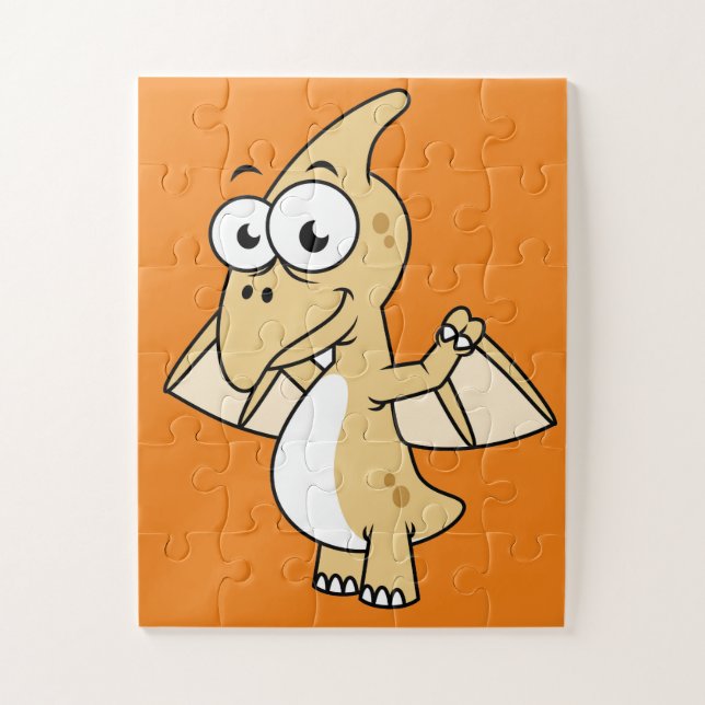 Puzzle Illustration Mignonne D'Un Pterodactyl. 2 (Vertical)