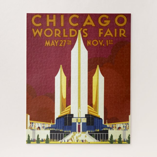 Puzzle Illustration publicitaire de l'exposition vintage  (Vertical)