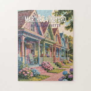 Puzzle Illustration Rétro de Martha's Vineyard Massachuse