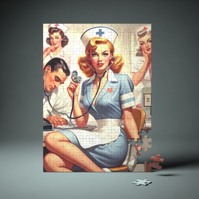 Puzzle Illustration Retro Nurse (Créateur téléchargé)