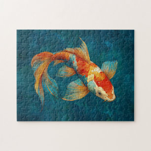Puzzle Illustration vibrante du poisson Koi