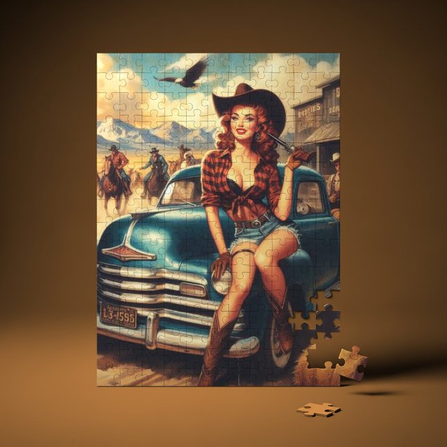 Puzzle Illustration vintage Country Girl (Créateur téléchargé)
