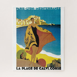 Puzzle Illustration vintage de peinture d'art de voyage