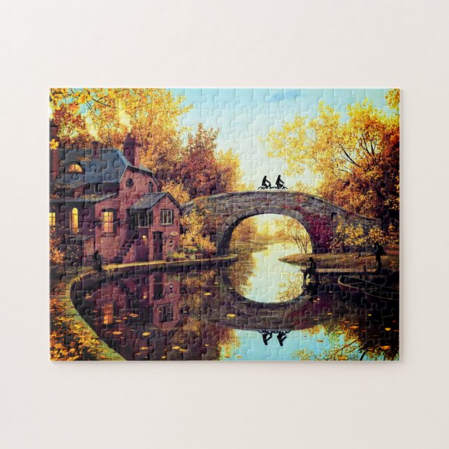 Puzzle im Herbst Schöne Landschaft (Horizontal)