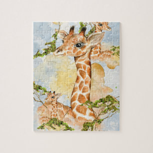 Puzzle Image d'animal de portrait de girafe