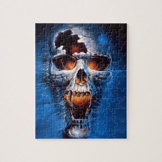 Puzzle Image de crâne du feu de danger (Vertical)