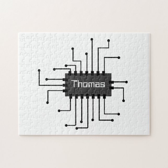 Puzzle Image de puce IC de l'ordinateur personnalisé (Horizontal)
