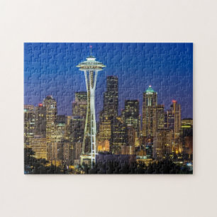 Puzzle Image d'horizon de Seattle en quelques heures de