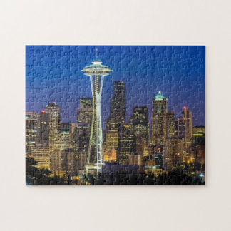 Puzzle Image d'horizon de Seattle en quelques heures de