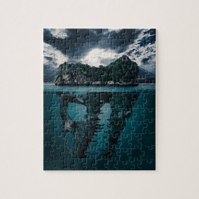 Puzzle Imaginaire Abstrait Île artistique (Vertical)