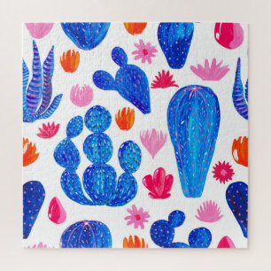 Puzzle Imaginaire Cactus : Motif décoratif sans couture.