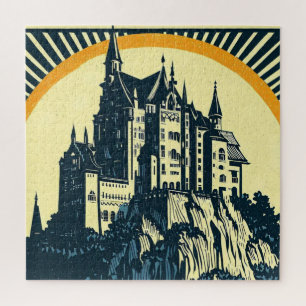Puzzle Imaginaire Château médiéval - Style boisé japonais