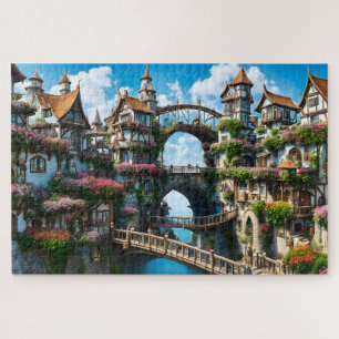 Puzzle Imaginaire City sur une falaise