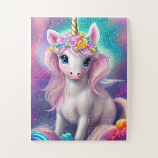 Puzzle Imaginaire coloré Kawaii Unicorn