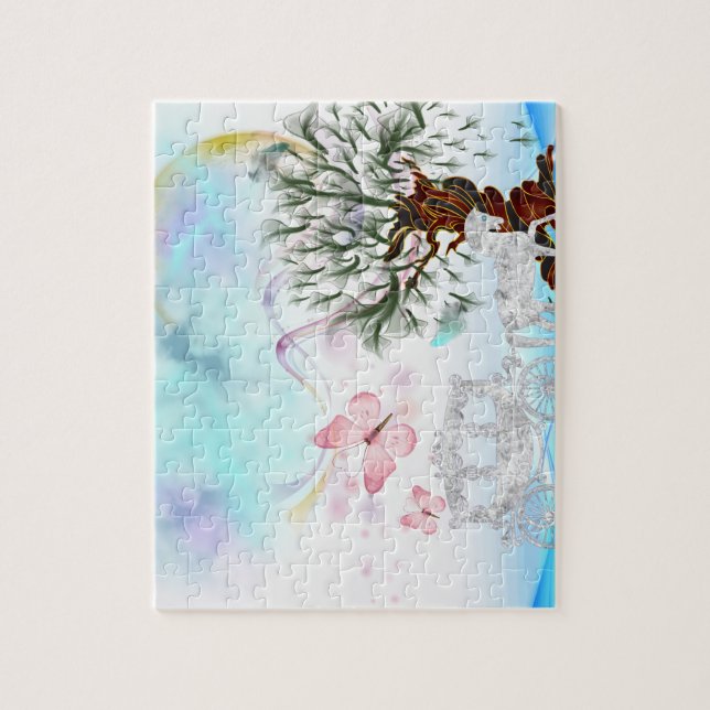 Puzzle Imaginaire Crystal Horse Carriage (Vertical)