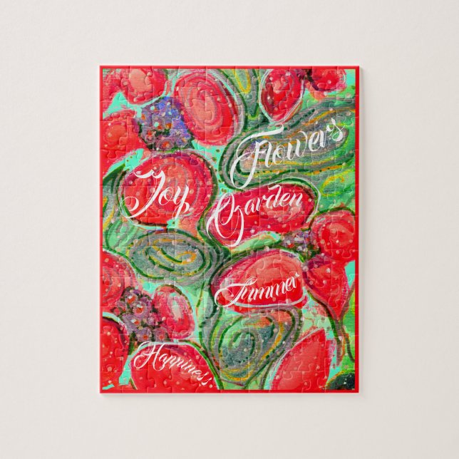 Puzzle Imaginaire Jardin Fleurs Rouges, Vos Paroles (Vertical)