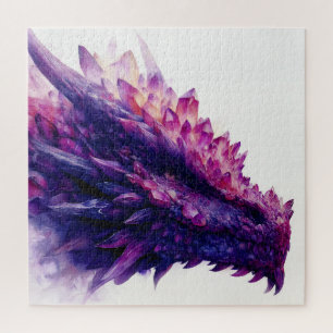 Puzzle Imaginaire mystique Améthyste cristal Dragon Bête