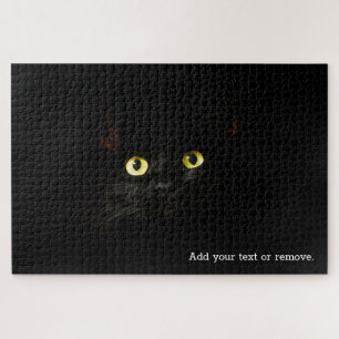 Puzzle IMPOSSIBLE 1 : chat noir contre arrière - plan noi