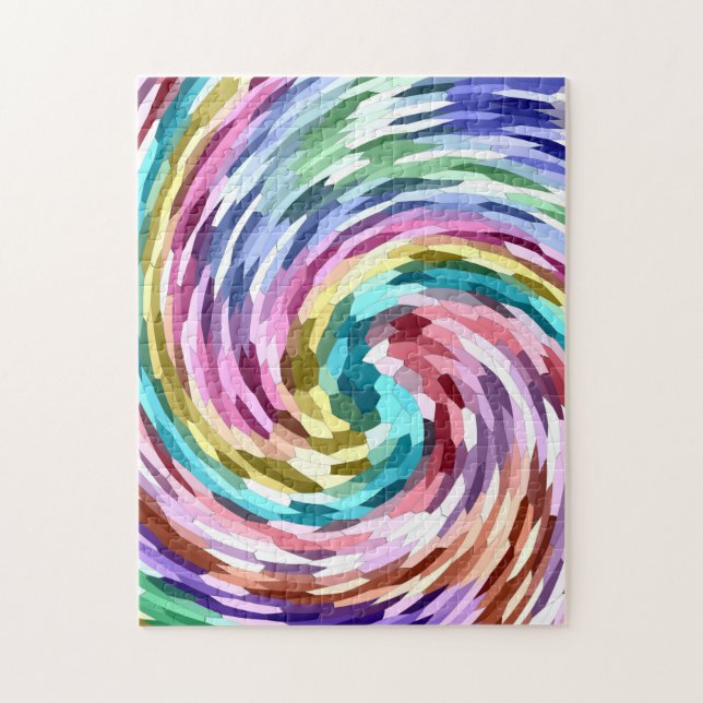 Puzzle impossible : tourbillon coloré (Vertical)