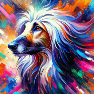 Puzzle Impression acrylique Afghan Hound   Coloré   Vibra