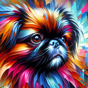 Puzzle Impression Acrylique Pekingese   Coloré   Vibrant