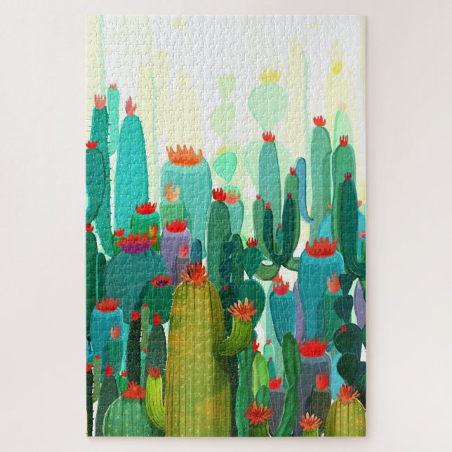 Puzzle Impression Cactus | Beaucoup De Cactus (Vertical)