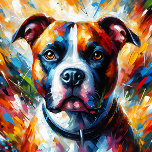 Puzzle Impression d'art en acrylique American Staffordshi