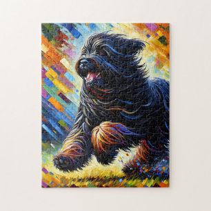 Puzzle Impression d'art en acrylique de chien Briard Cade