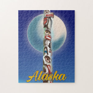 Puzzle Impression de voyage au totem d'Alaska