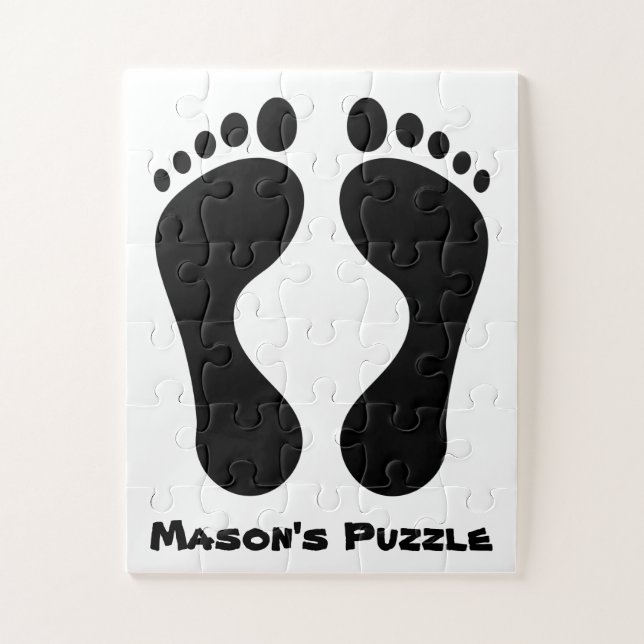 Puzzle Impression des pieds de l'enfant (Vertical)