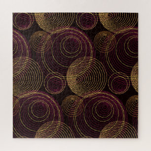 Puzzle Impression géométrique Or Luxuriante
