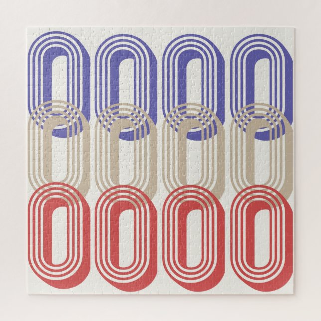 Puzzle Impression Motif de style rétro du milieu du siècl (Vertical)