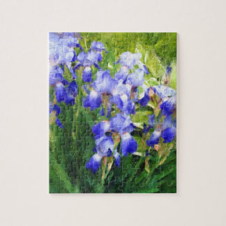 Puzzle "Impressions bleues d'iris "