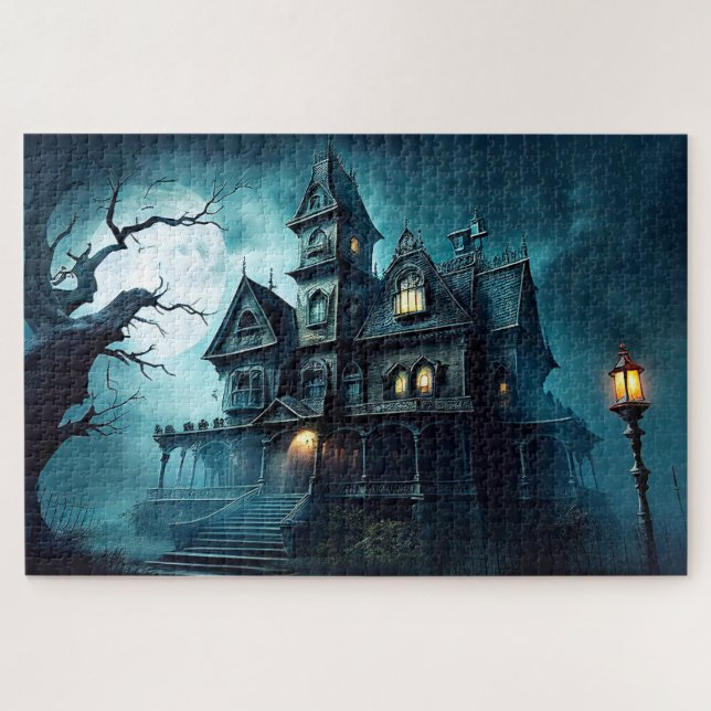 Puzzle Imredoutable Halloween Haunted Mansion après minui (Horizontal)