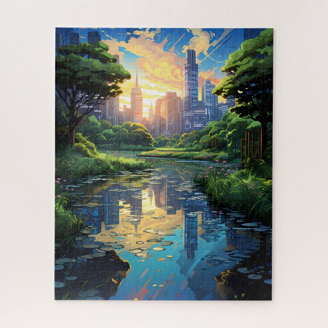 Puzzle in einem Stadtpark (Vertikal)