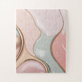 Puzzle in stilvollem abstraktem Grafikdesign