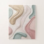 Puzzle in stylish abstract graphic<br><div class="desc">Wrap Easter in something soft and special with the “Easter Blush” gift collection, designed for thoughtful spring and Valentine‑adjacent giving. Fluid swirls of pastel pink, mist blue, blush, soft salmon, beige, and airy lavender flow across keychains, mugs, candles, timepieces, and gift wrap papers, turning everyday objects into little keepsakes of...</div>