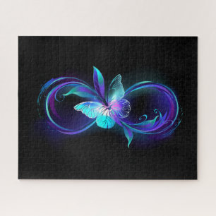 Puzzle Infinité brillante avec papillon magique