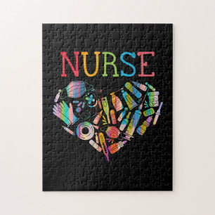 Puzzle Infirmière Love Infirmière Étudiante RN Merci d