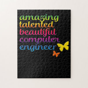 Puzzle Ingénieur informatique drôle   Ingénierie fille mi