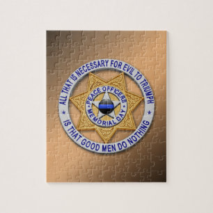 Puzzle Insigne d'étoile de ligne bleue mince