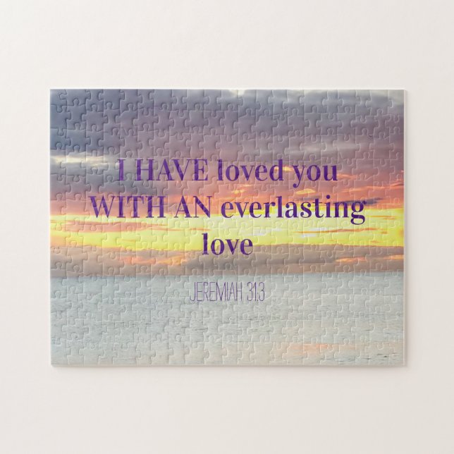 Puzzle Inspiration citations Bible Verse Christian Sunset (Horizontal)