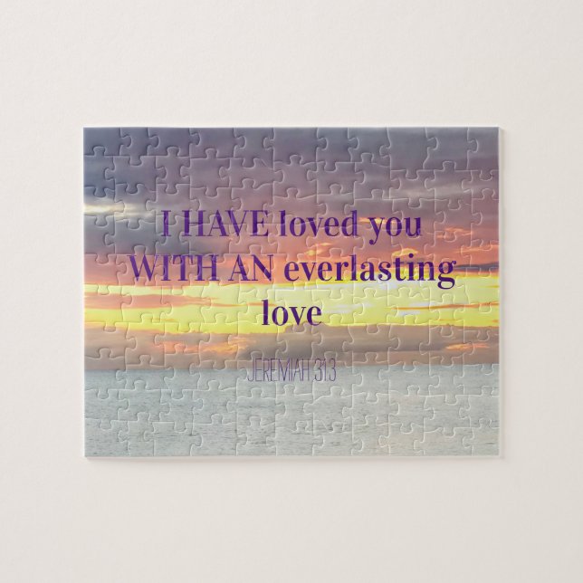 Puzzle Inspiration citations Bible Verse Christian Sunset (Horizontal)