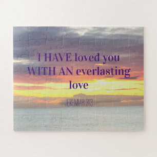 Puzzle Inspiration citations Bible Verse Christian Sunset