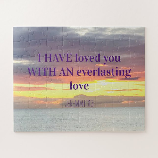 Puzzle Inspiration citations Bible Verse Christian Sunset (Horizontal)