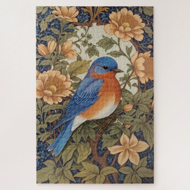 Puzzle Inspiration de l'élégant oiseau bleu de l'Est Will (Vertical)