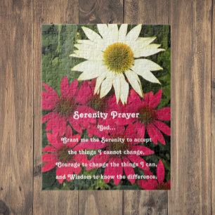 Puzzle Inspirationnel Serenity Prier Coneflowers Floral