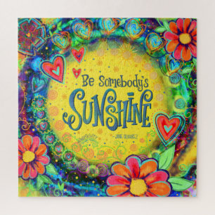 Puzzle Inspirivité solaire de quelqu’un Floral jaune