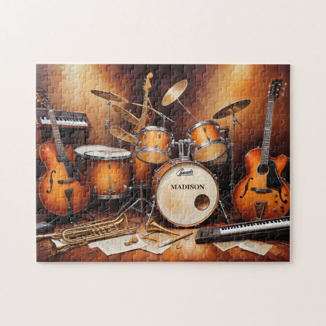 Puzzle Instruments de musique de nom personnalisé (Horizontal)