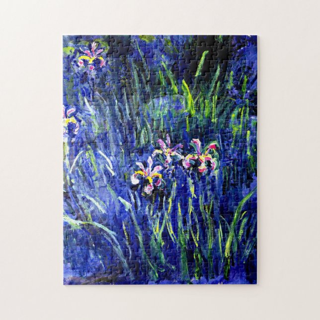 Puzzle Irises, célèbre peinture d'art de Monet (Vertical)